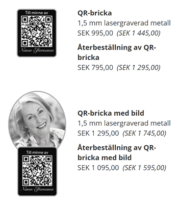 Gravstenar Falkenberg med omnejd - Falkenbergs Begravningsbyrå - QR-bricka